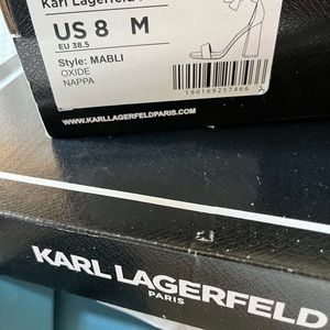 Karl Lagerfield RARE Mabli Oxide Nappa heels.